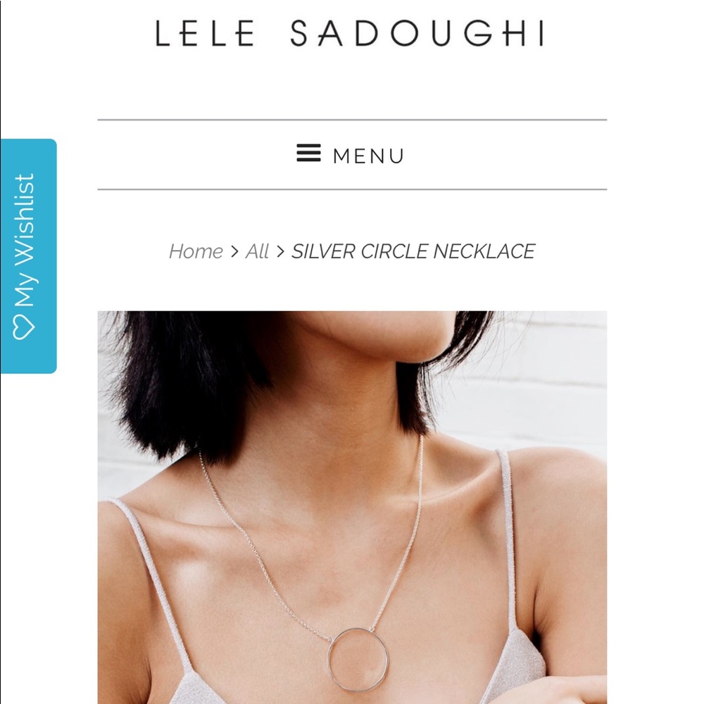 Lele sadoughi silver circle necklace